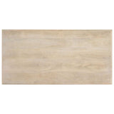 247442 Dining Table White 120x60x75 cm Solid Mango Wood