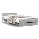 Bed Frame with Drawer without Mattress Concrete Grey 90x200 cm 3280800