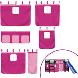 Kids' Loft Bed with Curtains without Mattress Pink 80x200 cm 3207017