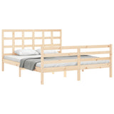 Bed Frame without Mattress 160x200 cm Solid Wood 3193996