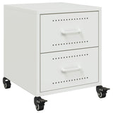 ZNTS Bedside Cabinets 2 pcs White 36x39x43.5 cm Steel 846637