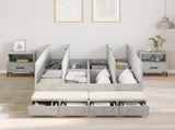 Storage Bed Frame Concrete Grey 120 cm Engineered Wood 3335632