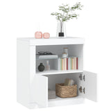 Sideboard with LED Lights White 60.5x37x67 cm 836616