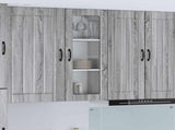 Wall Glass Cabinet LUCCA Grey Sonoma 40 x 31 x 100 cm 885101