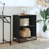 Book Cabinet Black 60x35x76 cm Engineered Wood 849099