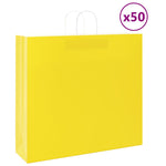 ZNTS Paper Bags 50 pcs with Handles Yellow 54x15x49 cm 4101780