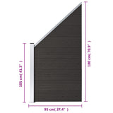 Fence Panel WPC 95x cm Black 148974