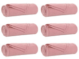 Throw Blankets 6 pcs Pink 170 x 130 cm Fleece 42017081