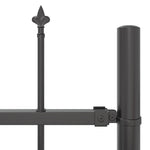 ZNTS Garden Fence Set of 9 Grey Metal 170 x 3.4 x 150 cm Tough 3334170