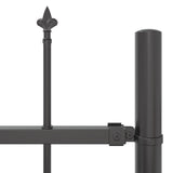 ZNTS Garden Fence Set of 9 Grey Metal 170 x 3.4 x 150 cm Tough 3334170