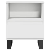 Bedside Cabinet White 40x35x50 cm Engineered Wood 830636
