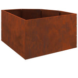 Corner Planter Rusty 60 x 60 x 35 cm Weathering steel 883646