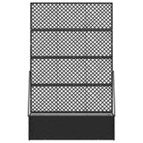 Garden Planter Black 105 x 30 x 170 cm Metal 366617