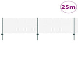 Chainlink Fence with Post 25 x 0.8 m PVC-Coated Steel Green 3336247