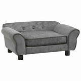 171039 Dog Sofa Dark Grey 72x45x30 cm Plush