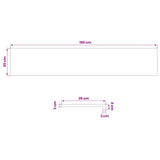 Window Sills 2 pcs Natural 160 x 30 x 2 cm Solid Beech Wood 42048158