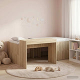 Kids'High Bed Frame with Desk Sonoma Oak 80 x 200 cm 3422645