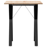 Dining Table Y-Frame 70x70x75 cm Solid Wood Pine and Steel 3282715