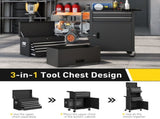 Three-Part Steel Locking Tool Chest - Black T3398P425128