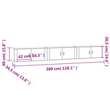 Wall-mounted TV Cabinets 3 pcs Grey Sonoma 100x34.5x40 cm 3188380