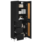 Highboard Black Oak 69.5 x 34 x 180 cm Engineered Wood 3416133