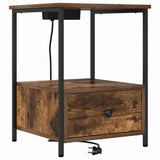 Bedside Cabinet Smoked Oak 42 x 41 x 56 cm Engineered Wood 859434