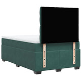 Box Spring Bed with Mattress Dark Green 120x200 cm Velvet 3290891