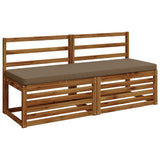 2-Piece Bench Cushions VUGHT 2 pcs 100% Polyester Taupe 951985