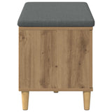 Hall Bench Artisan Oak 80 x 38 x 46 cm 891535