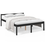 Senior Bed without Mattress Black 150x200cm King Size 810623