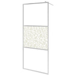 ZNTS Walk-in Shower Wall with Shelf Chrome 100x195 cm ESG Glass&Aluminium 3185502