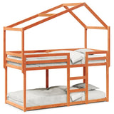 Bunk Bed without Mattress Wax Brown 90x200 cm Solid Wood Pine 3282038