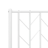 Metal Bed Frame without Mattress with Footboard White 80x200cm 374495