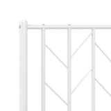 Metal Bed Frame without Mattress with Headboard White 80x200cm 374477