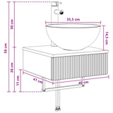 Wall-Mounted Wash Basin Grey Sonoma 40 x 41 x 40.5 cm 890184