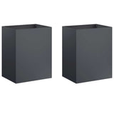 Garden Planter 2 pcs Anthracite 40 x 30 x 40 cm 8005475