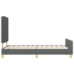 ZNTS Bed Frame Dark Grey 120x200 cm Fabric 3344642