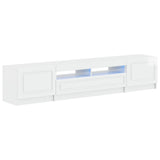5 Piece LED TV Cabinet High Gloss White Engineered Wood 3417005