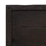 Table Top Dark Brown 200x50x cm Treated Solid Wood Live Edge 364049