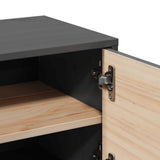 Wall Cabinets 2 pcs Grey 31.5x30x30 cm Solid Wood Pine 818360