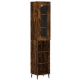 Highboard Smoked Oak 34,5x34x180 cm Engineered Wood 3199382