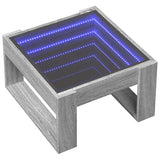 Coffee Table with Infinity LED Grey Sonoma 50x53x30 cm 847628