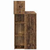 Desk with Shelf Old Wood 90 x 48 x 101.5 cm Engineered Wood 869528