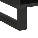TV Cabinet Black 100x33x46 cm Solid Wood Mango 4017700