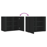 Wall Cabinet Black 75x35x60 cm Engineered Wood 848424