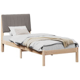 Bed Frame with Headboard Brown 75 x 190 cm Solid Pine Wood 878932