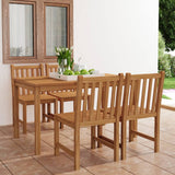 Garden Dining Set Warm wood color Fine sanded teak hardwood Medium 3059929
