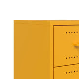 ZNTS Bedside Cabinet Mustard Yellow 36x39x43.5 cm Steel 846632