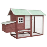 Chicken Cage Mocha 170x81x110 cm Solid Pine & Fir Wood 170862