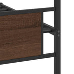 Bed Frame without Mattress Brown Oak 107x203 cm Engineered Wood 4106855
